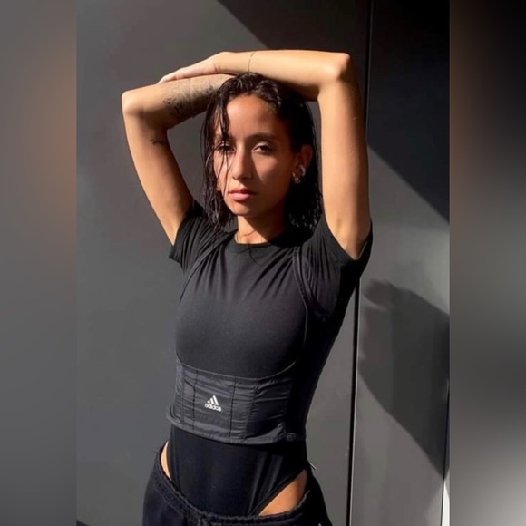 adidas Tops - RARE Navy Frankie Collective Underbust Corset Size M 🏅